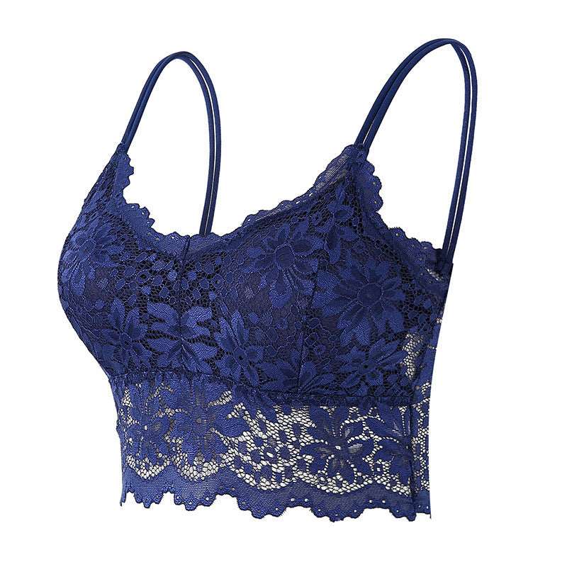 Cross-border foreign trade tube top top women's anti-light lace beautiful back sling wrap chest underwear ladies tube top vest thin