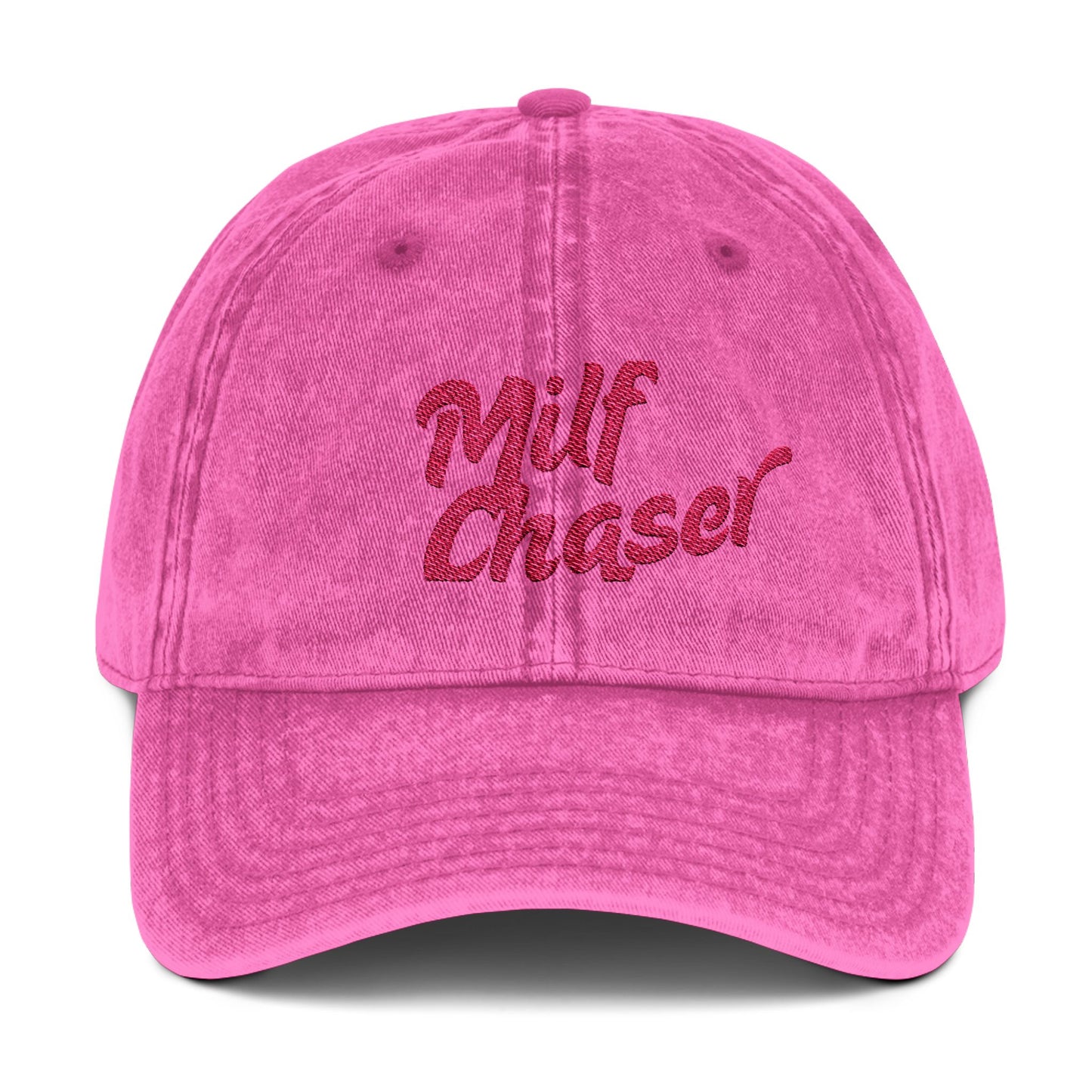 Vintage Cap - 'Milf Chaser' Embroidered Trendy Hat