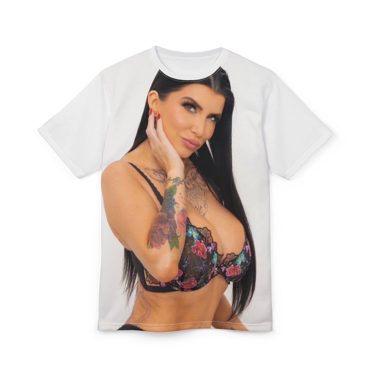 Floral Vibes Unisex Cut & Sew Tee, Trendy Tee, Casual Wear, Gift for Her, Stylish Top, Unique Graphic Tee