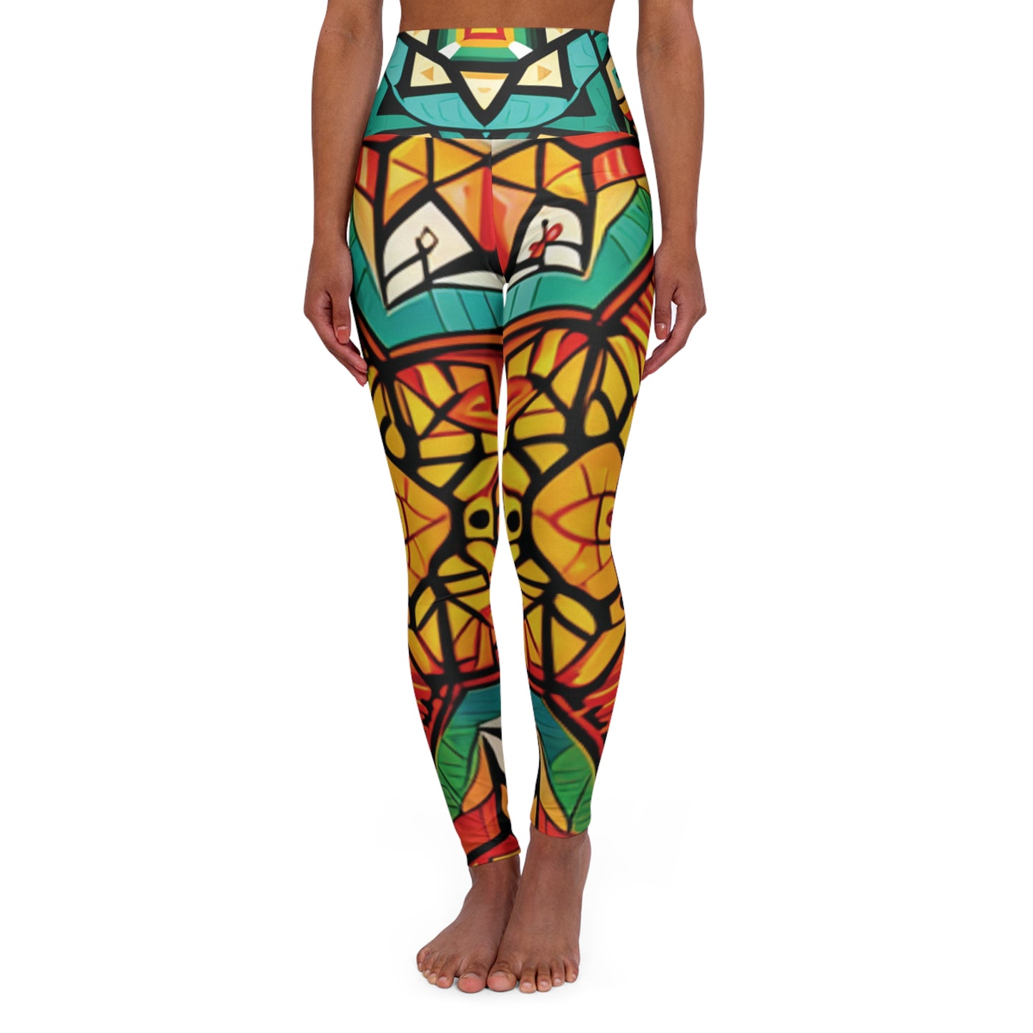 High Waisted Yoga Leggings (AOP)