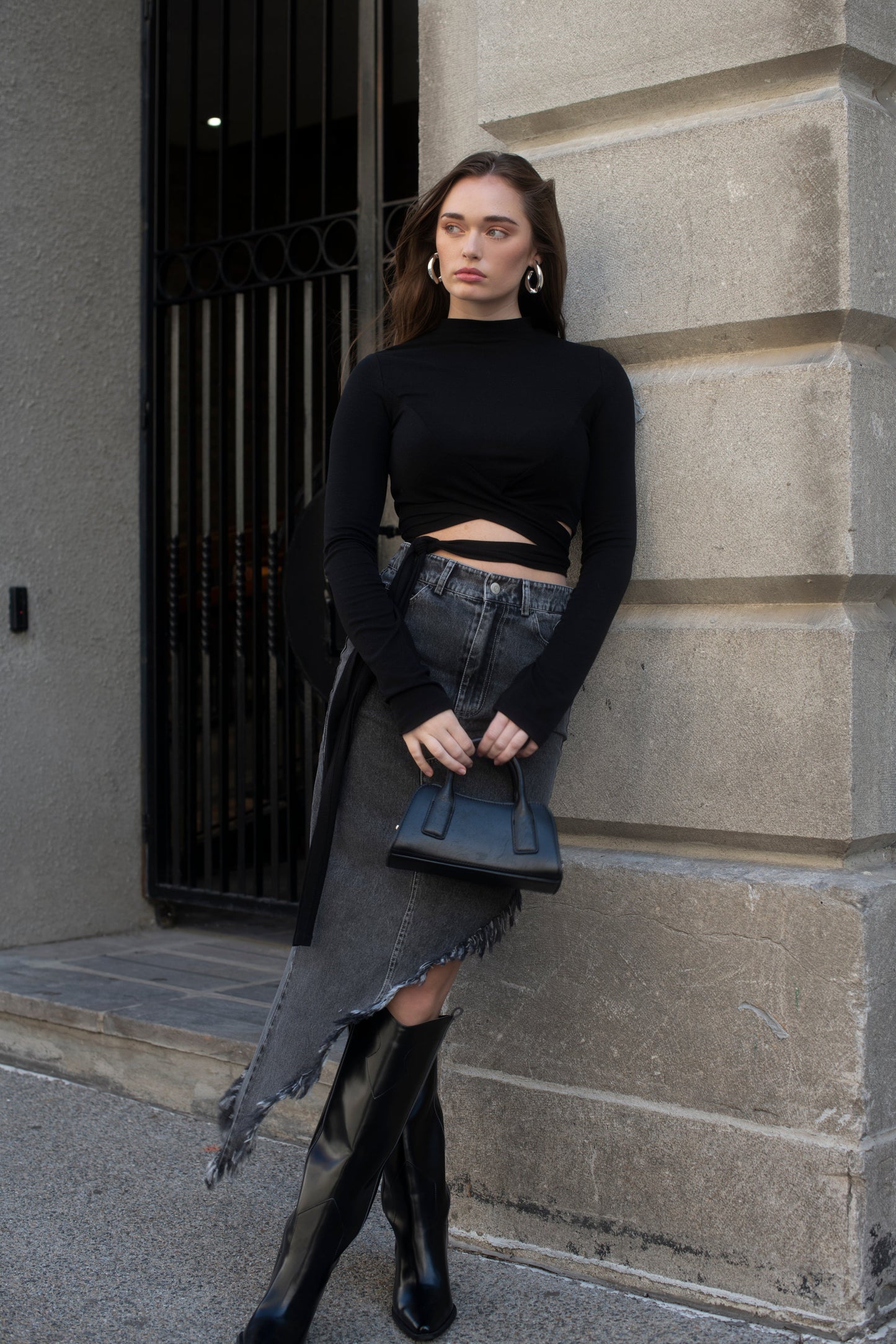 Long Sleeve Wrap Top