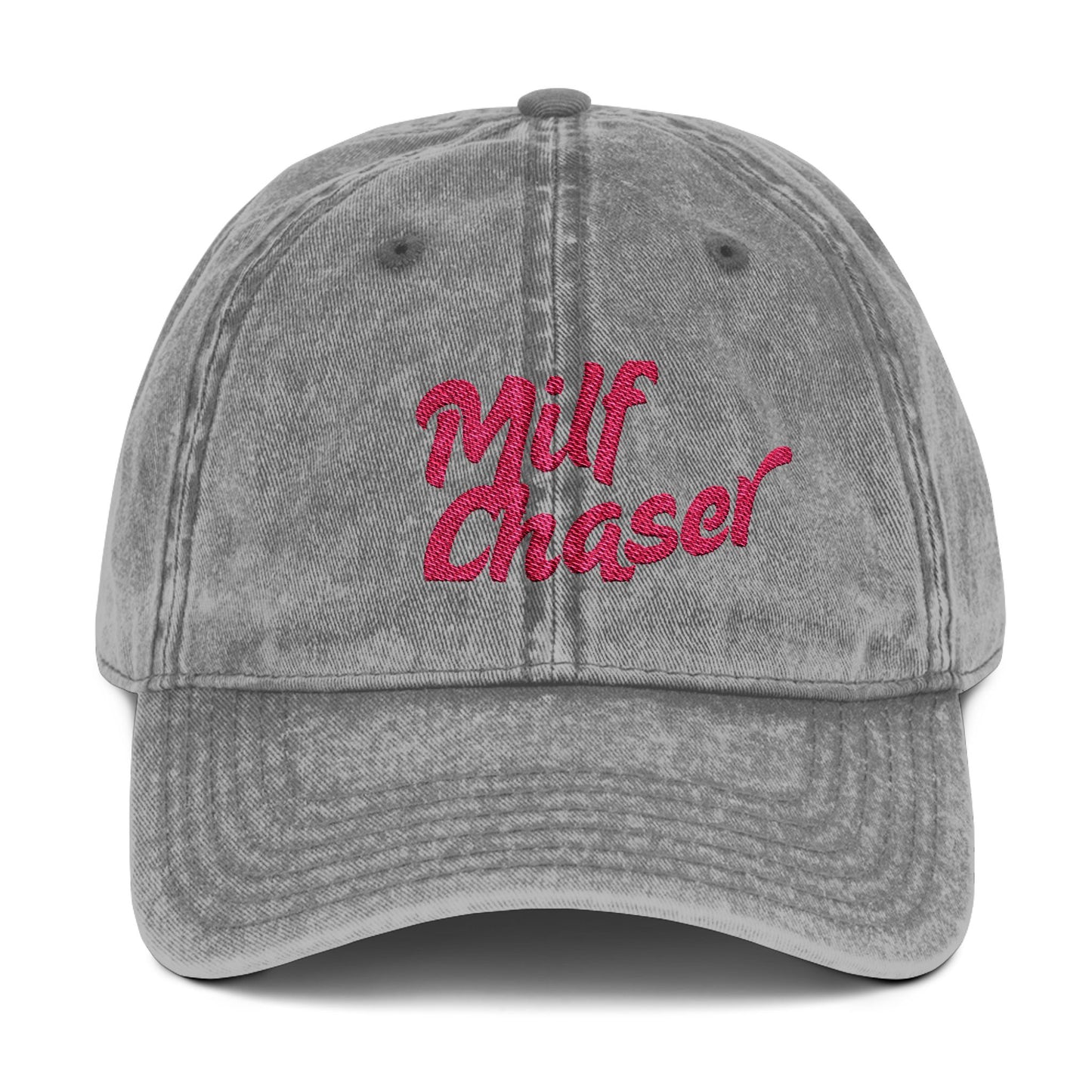 Vintage Cap - 'Milf Chaser' Embroidered Trendy Hat