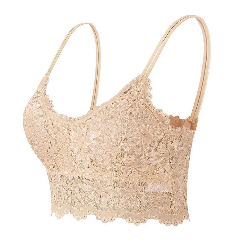Cross-border foreign trade tube top top women's anti-light lace beautiful back sling wrap chest underwear ladies tube top vest thin