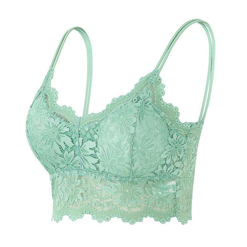 Cross-border foreign trade tube top top women's anti-light lace beautiful back sling wrap chest underwear ladies tube top vest thin