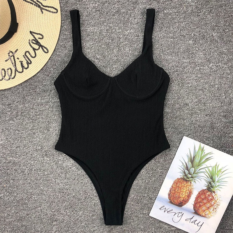 One Piece Corduroy Swimsuit