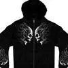 BOL Men's Head Butt Skulls Zipper Hoodie