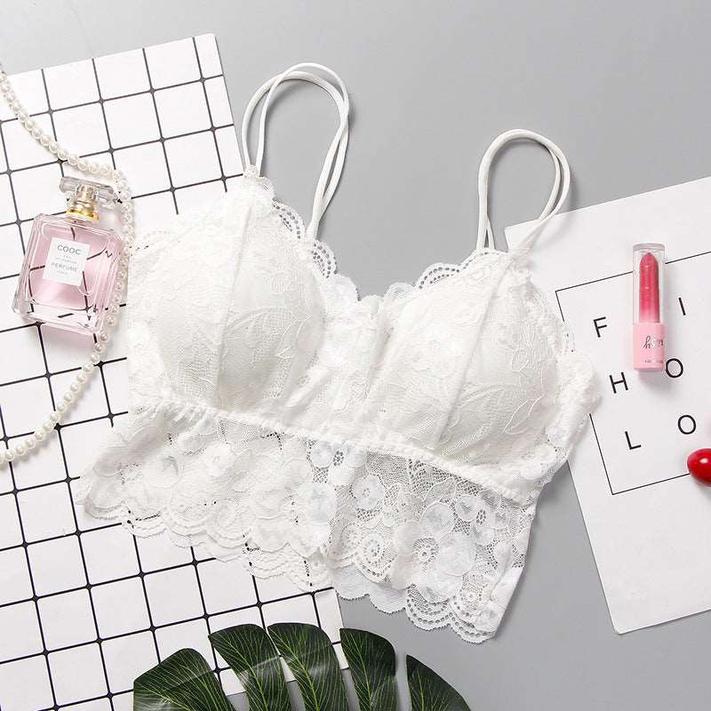Beautiful back wrapped chest lace, lady, anti-light, chest pad, high elastic strap, back shoulder strap tube top brass summer season