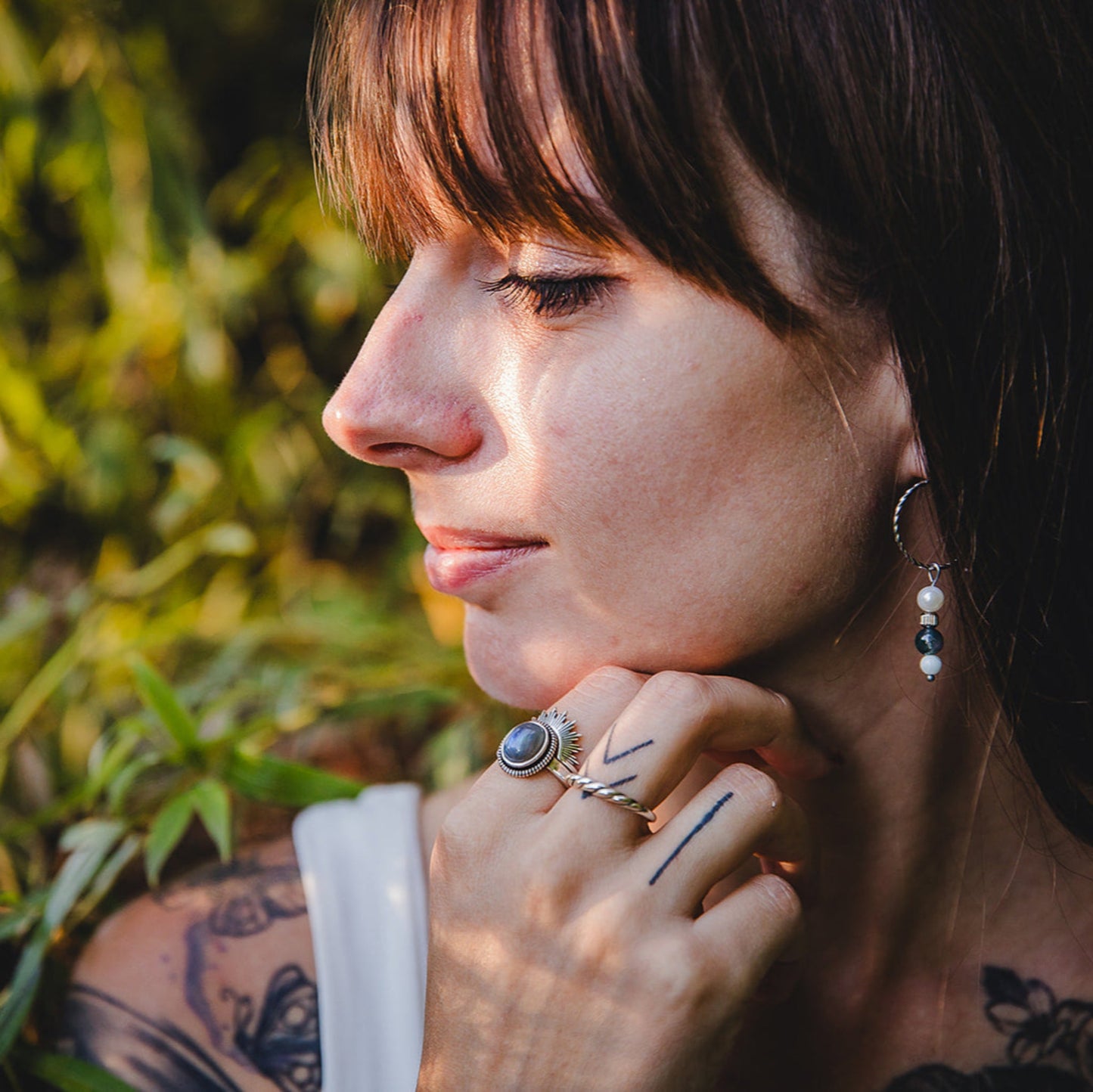Bague en argent sterling 925 et Labradorite | MORGANE