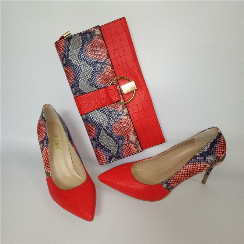 Designer Clutch & Heels