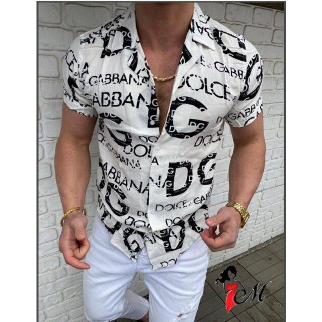 Hawaii Shirt casual slim Turn-down Collar Short Sleeve Shirt