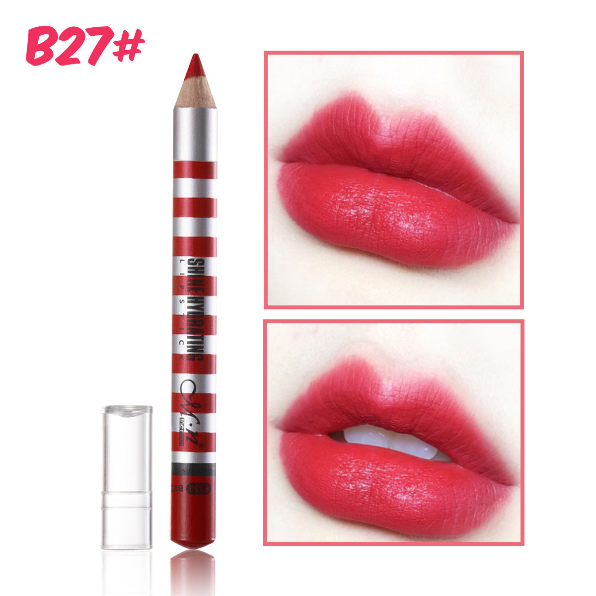 Menow lip line pedestrian anti-skinned water for a long time, no decolorization hook line, picture, red lazy, lip, spot P152