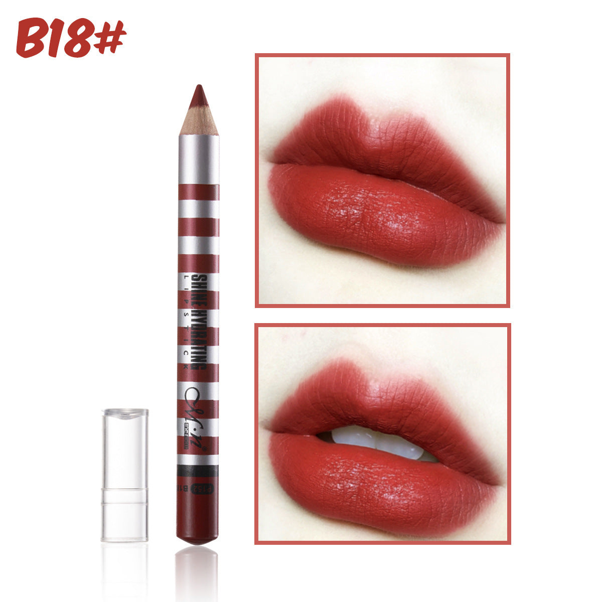 Menow lip line pedestrian anti-skinned water for a long time, no decolorization hook line, picture, red lazy, lip, spot P152