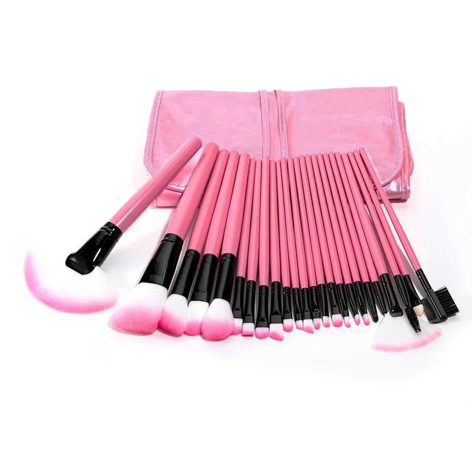 Gift Bag Of 24 pcs Makeup Brush Sets Professional Cosmetics Brushes Eyebrow Powder Foundation Shadows Pinceaux Make Up Tools