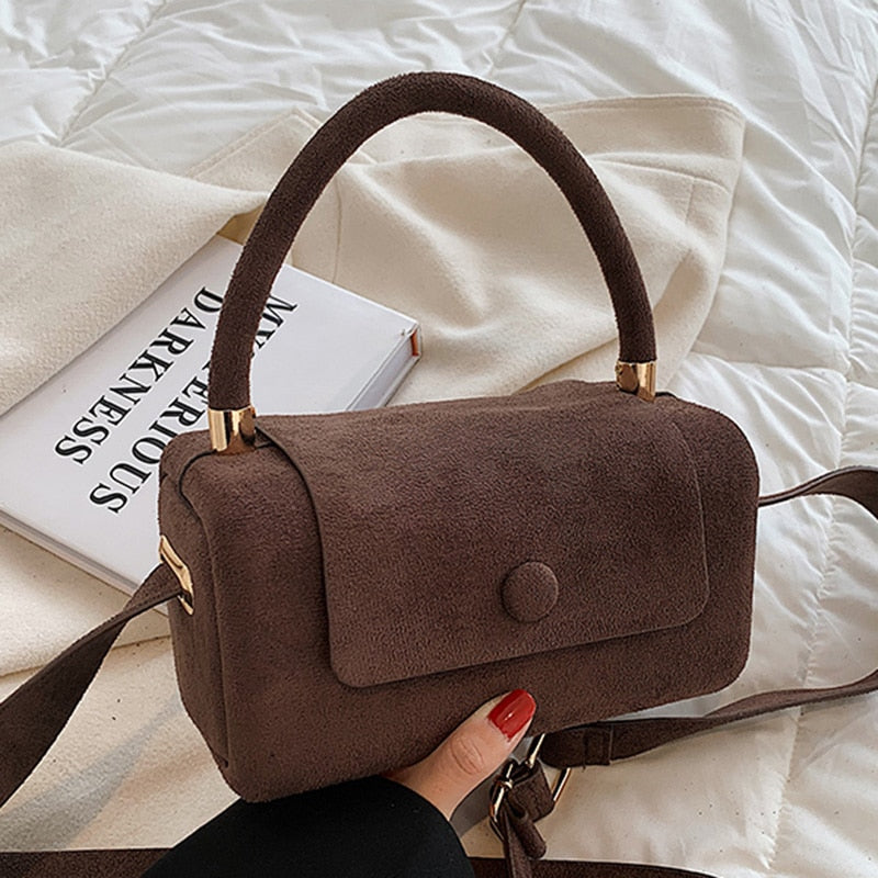 INS Women Flock Mini Handbag Suede Crossbody Bags ,Small Shoulder Bags ,Evening Clutch bags