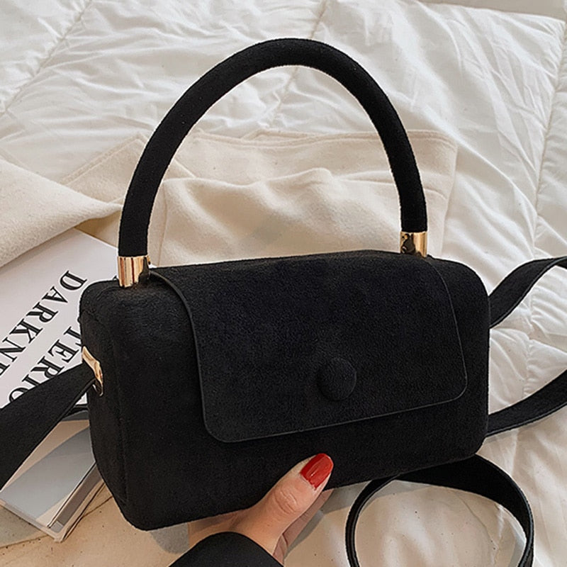 INS Women Flock Mini Handbag Suede Crossbody Bags ,Small Shoulder Bags ,Evening Clutch bags