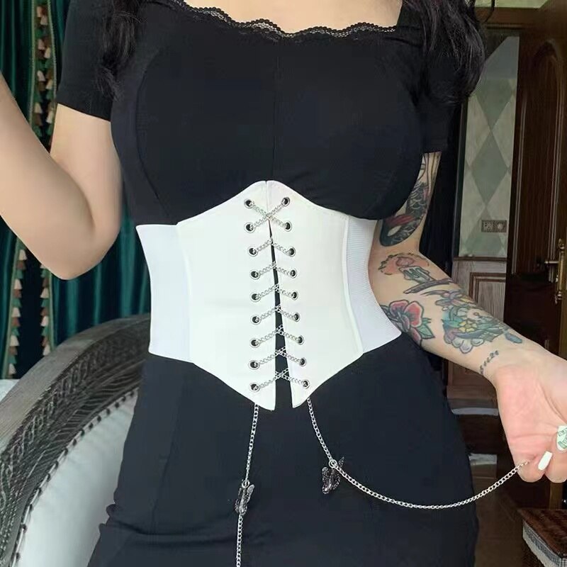 Corset Wide Belt PU Leather Body Shapewear Girdle