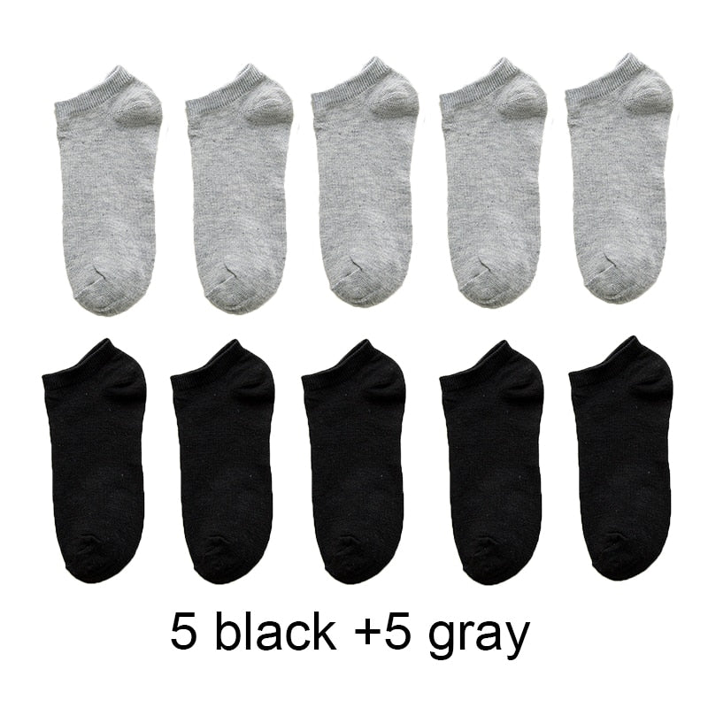 10 Pairs Women Breathable Sports socks Solid Color Boat Comfortable Cotton Ankle Socks Wholesale