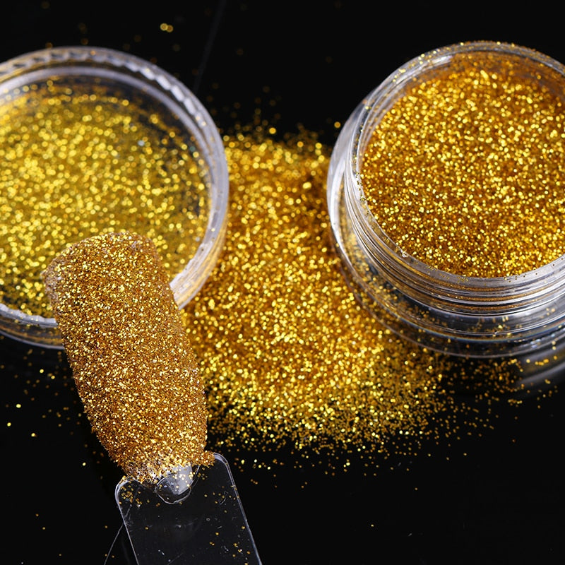 1 Box Hot Sale Holographics Nail Powders Laser Shiny Nail Glitters Dust Decorations For Nail Art Chrome Pigment DIY Accessories