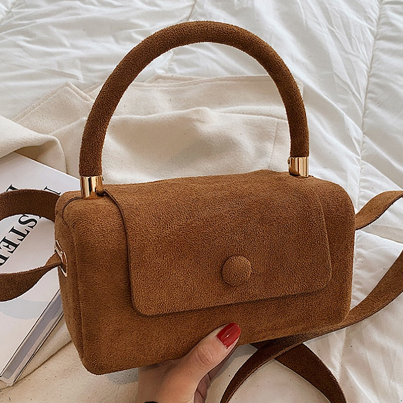 INS Women Flock Mini Handbag Suede Crossbody Bags ,Small Shoulder Bags ,Evening Clutch bags