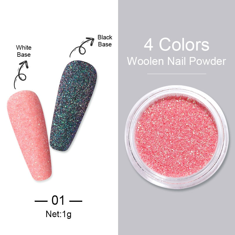 1 Box Hot Sale Holographics Nail Powders Laser Shiny Nail Glitters Dust Decorations For Nail Art Chrome Pigment DIY Accessories