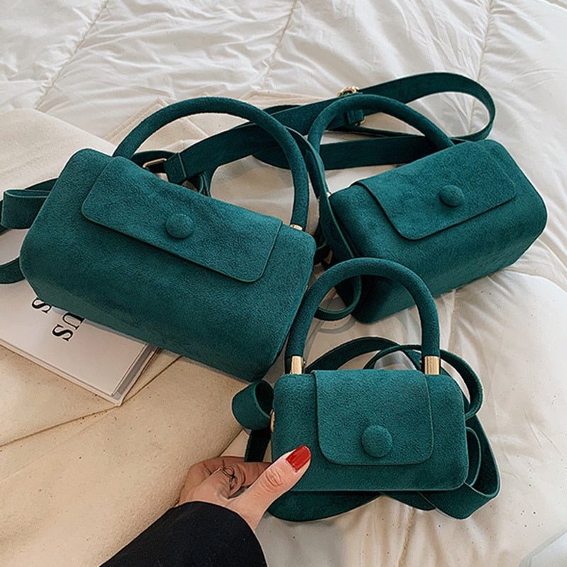 INS Women Flock Mini Handbag Suede Crossbody Bags ,Small Shoulder Bags ,Evening Clutch bags