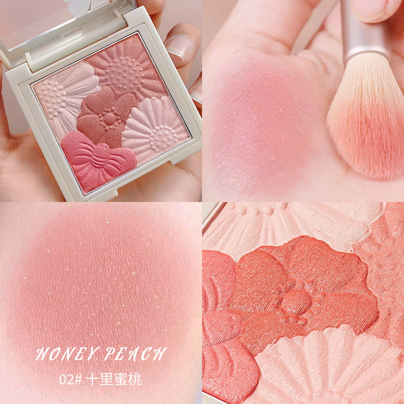 Ma Ke Andy gradually changing red pearlescent high-gloss peach powder orange powder powder blush natural nature nude makeup student parity