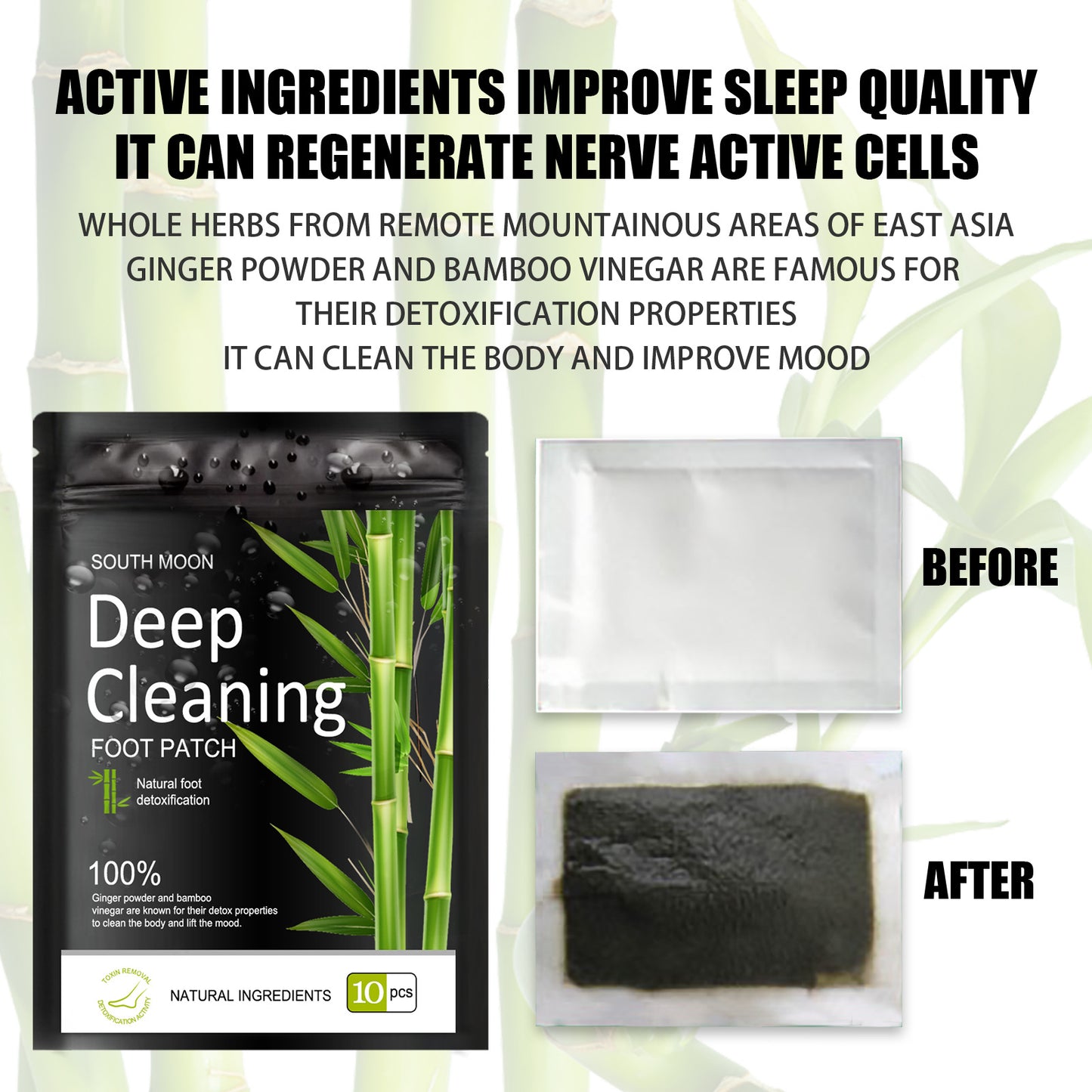 South Moon Foot Patch Natural herbal foot patch conditioning, relieves physical and mental stress in the body, and assists foot sleep