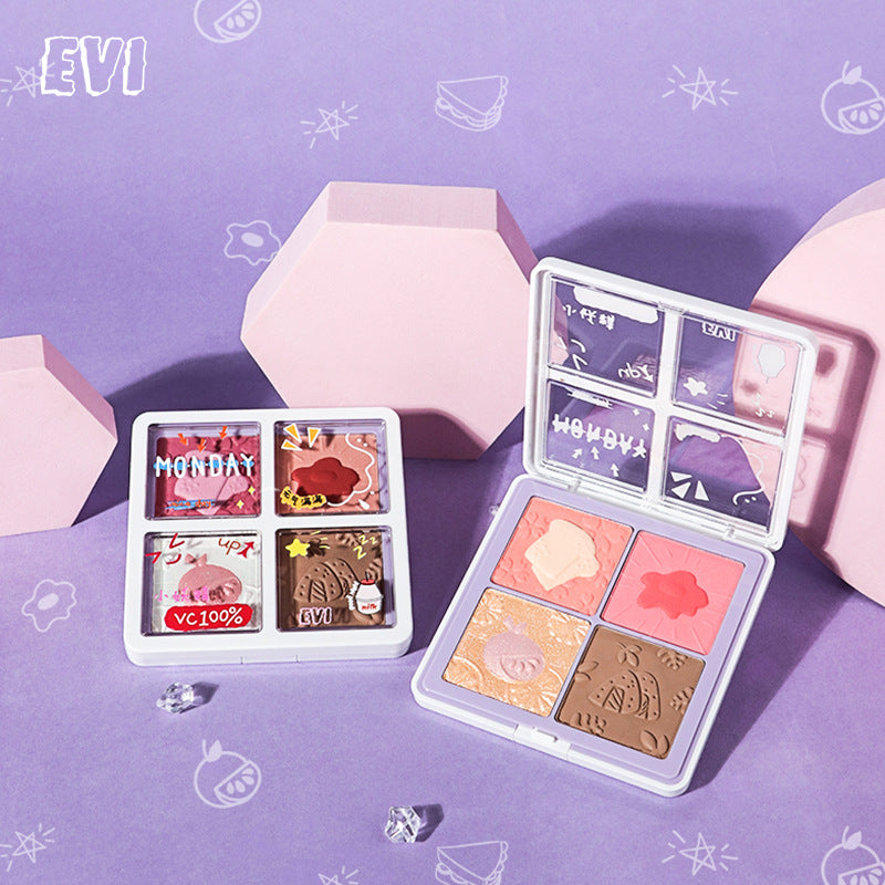 Evi daily escort blush high-gloss into a natural nude makeup light-matte matte girl paride