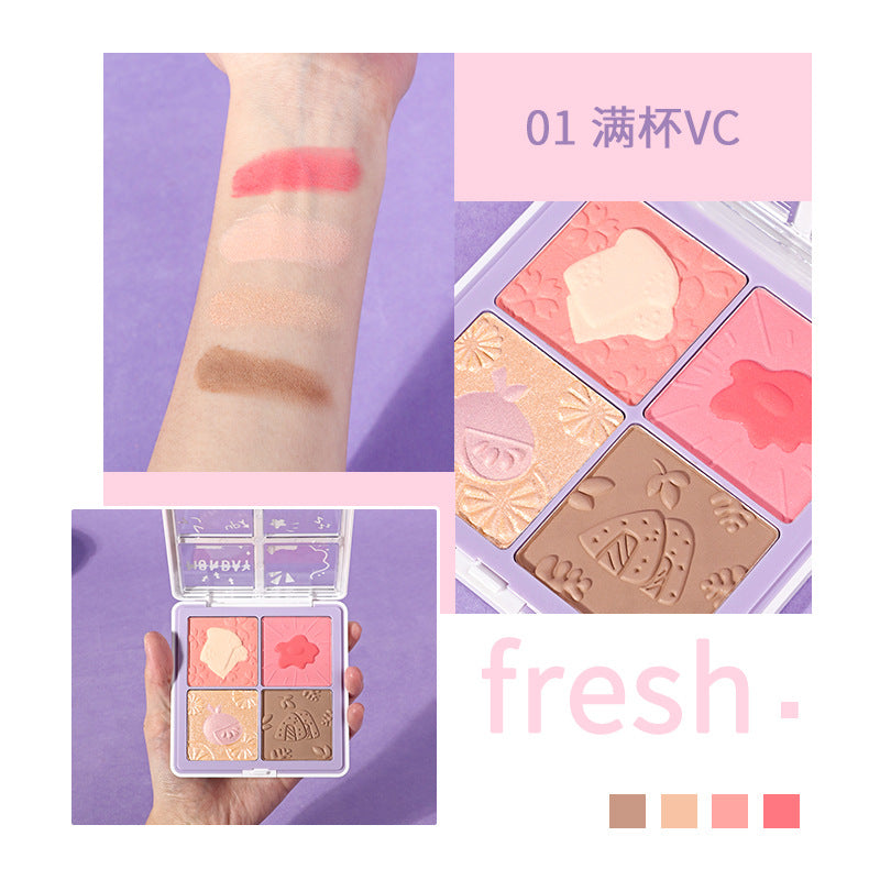Evi daily escort blush high-gloss into a natural nude makeup light-matte matte girl paride