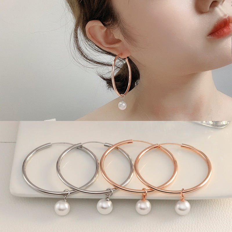 Fashion exaggerated super large circle earrings