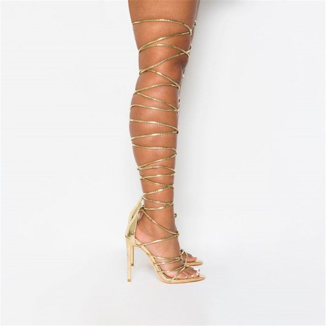 Thigh High Sandal Pumps