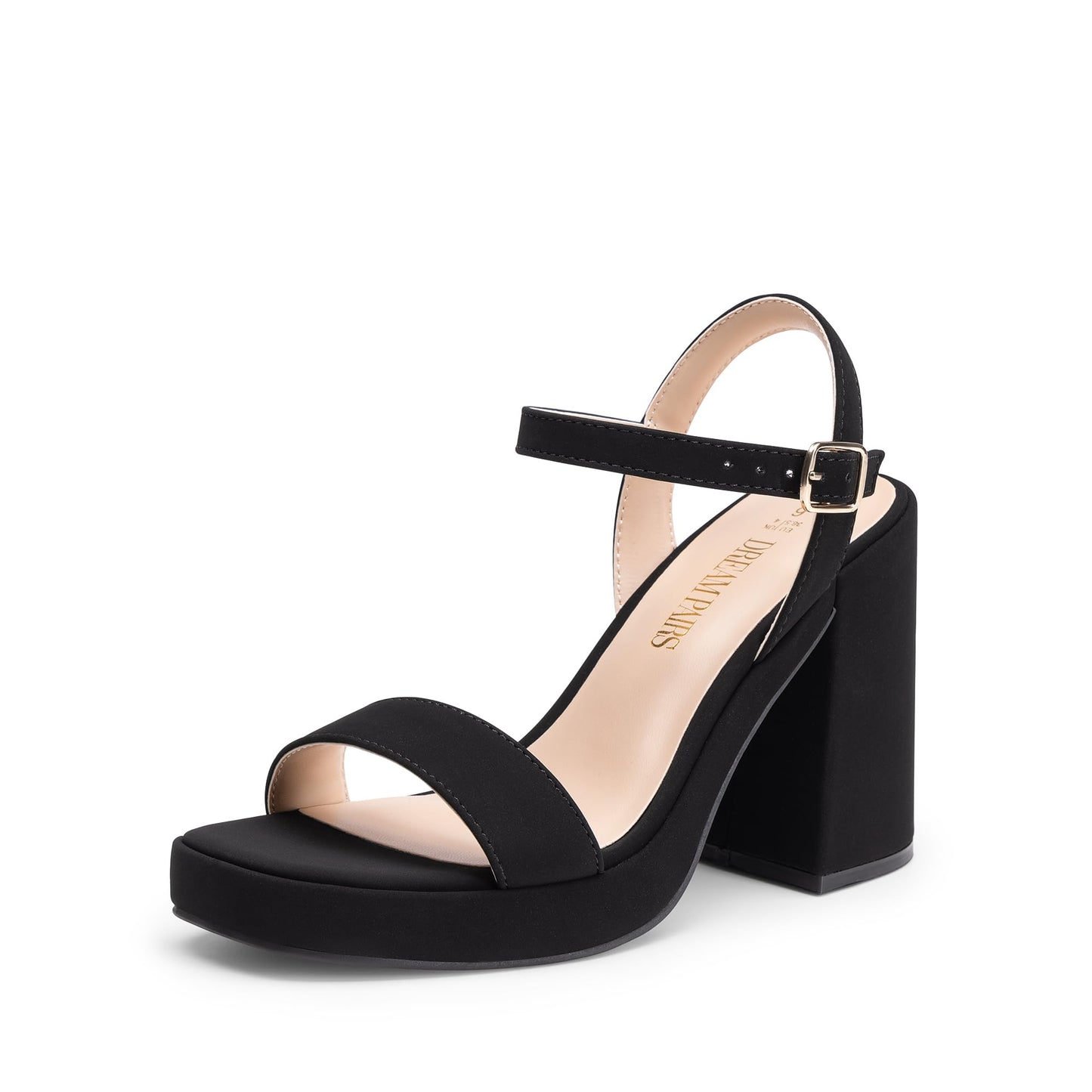 DREAM PAIRS Heels for Women Block Chunky Platform High Heels Open Toe GISELLE Fashion Wedding Party Evening Prom Dance Ankle Strap Dress Pump Sandals Shoes *  #sponsored