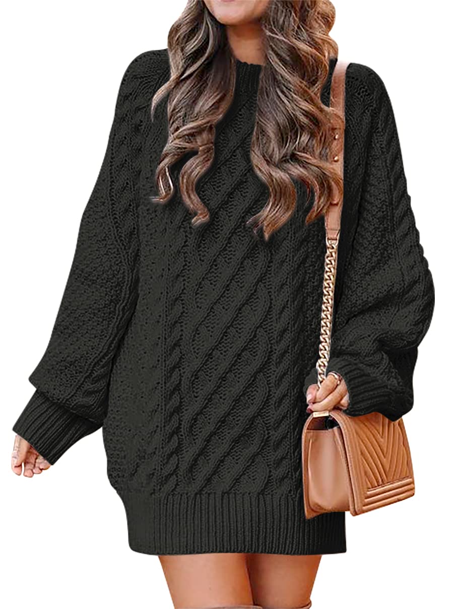 ANRABESS Womens Sweater Dress Oversized Cable Knit Chunky Long Sleeve Short Dresses 2025 Fall Outfits Vacation Winter Clothes *  #sponsored