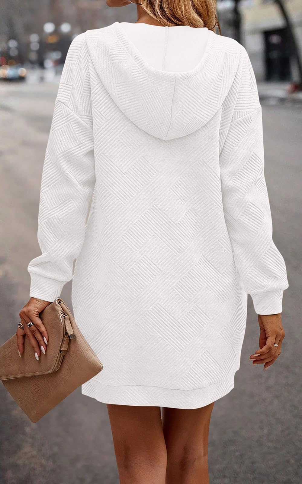 PRETTYGARDEN Womens Long Sleeve Hoodies Dress 2025 Fall Texture Button Oversized Sweatshirts Winter Dresses with pockets *  #sponsored