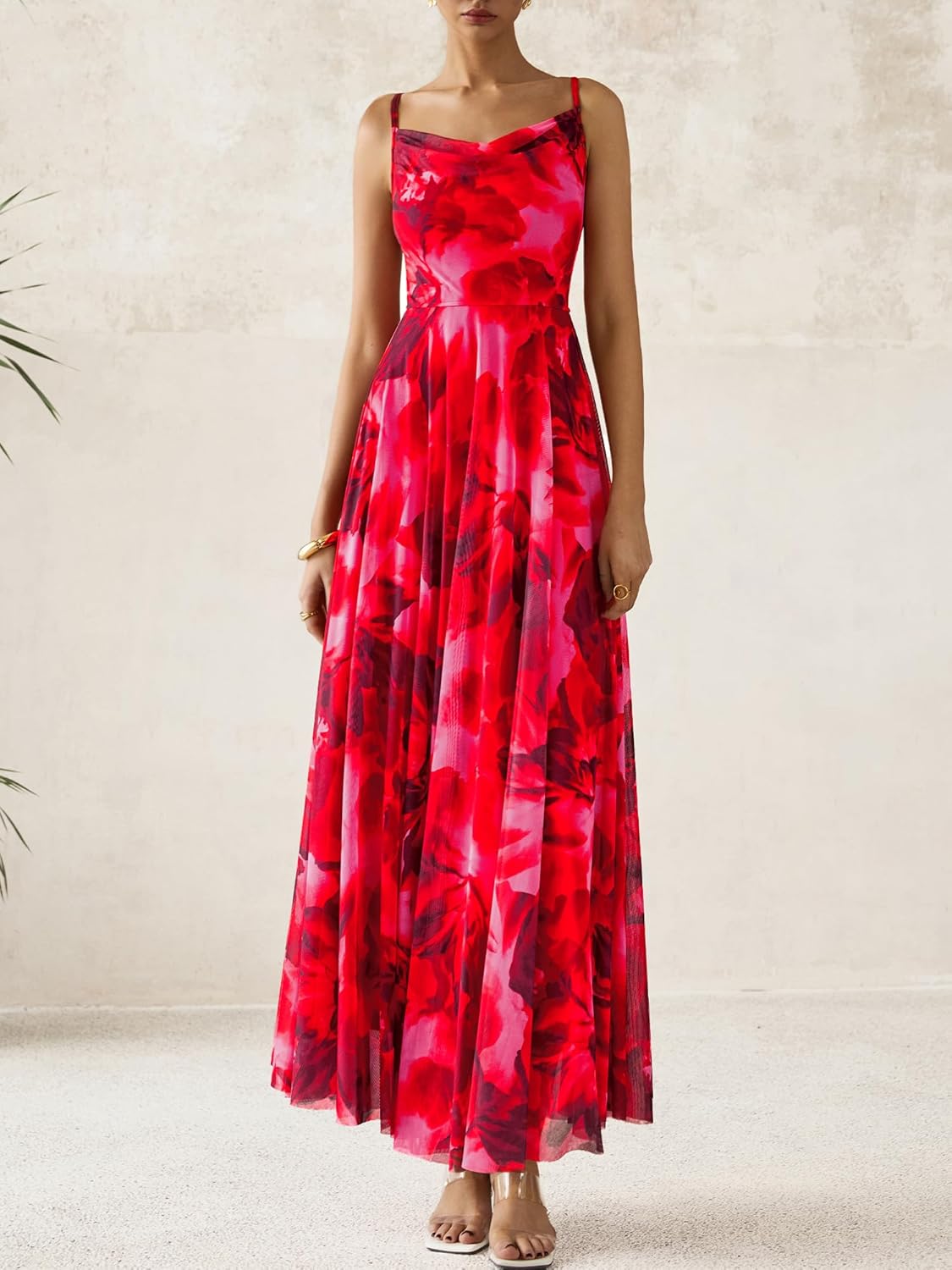 BTFBM Women Summer Floral Maxi Dresses Elegant Spaghetti Strap Dress Printed Party Dress Beach Long Dresses