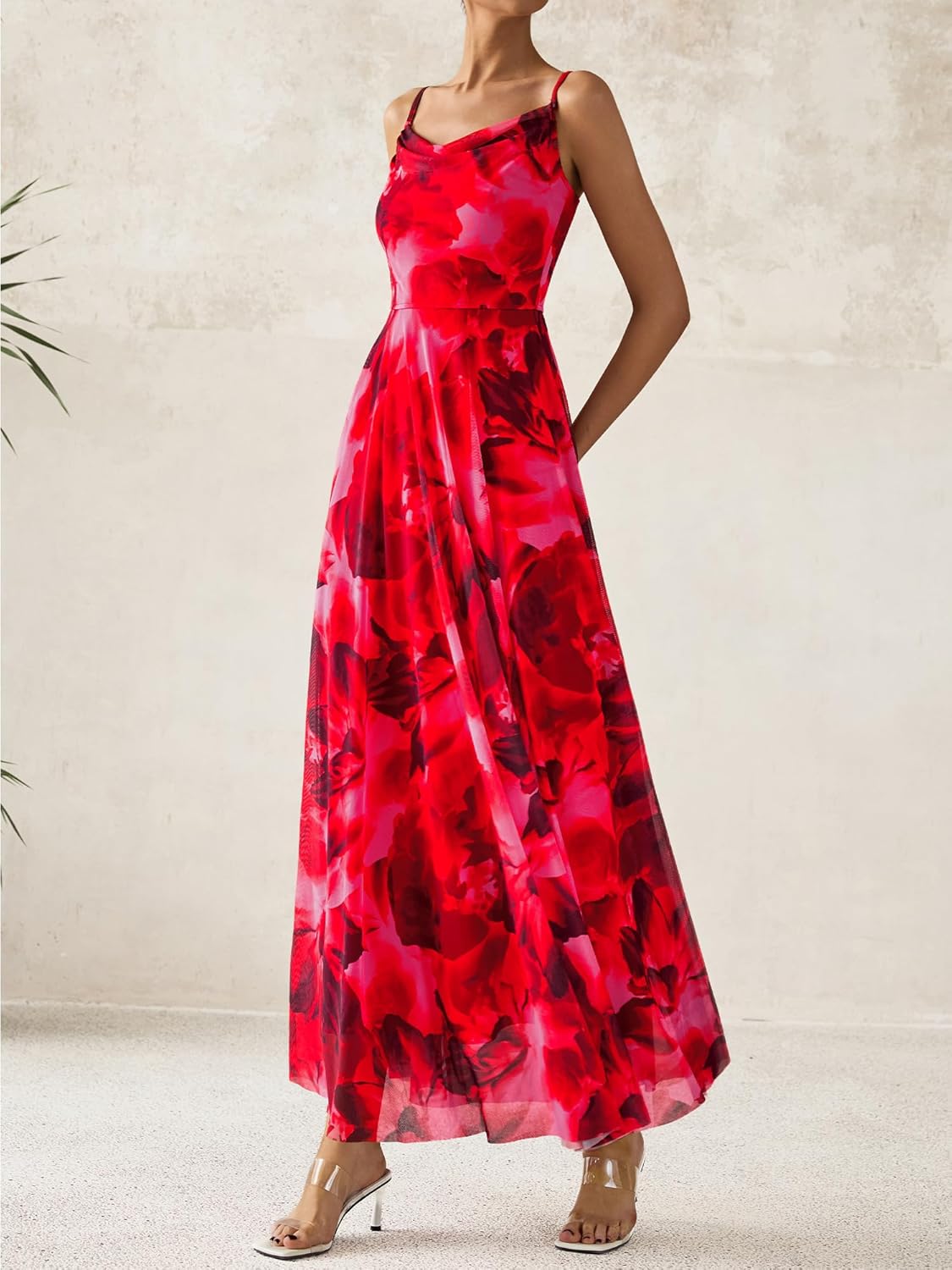 BTFBM Women Summer Floral Maxi Dresses Elegant Spaghetti Strap Dress Printed Party Dress Beach Long Dresses