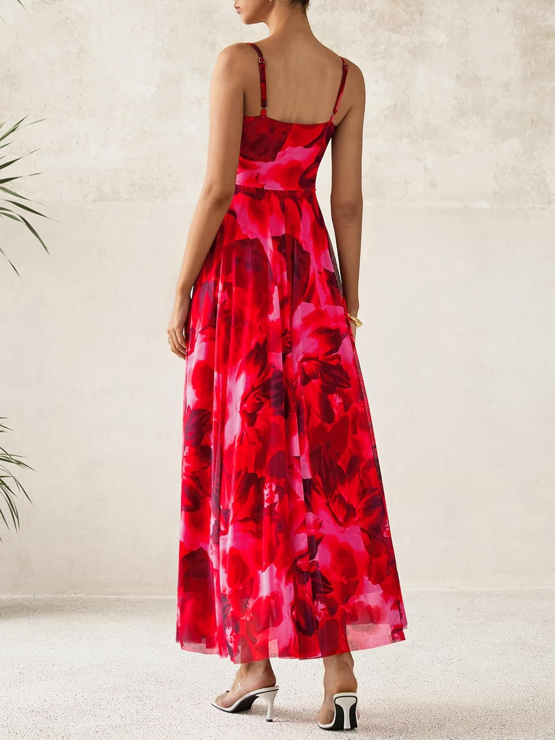 BTFBM Women Summer Floral Maxi Dresses Elegant Spaghetti Strap Dress Printed Party Dress Beach Long Dresses