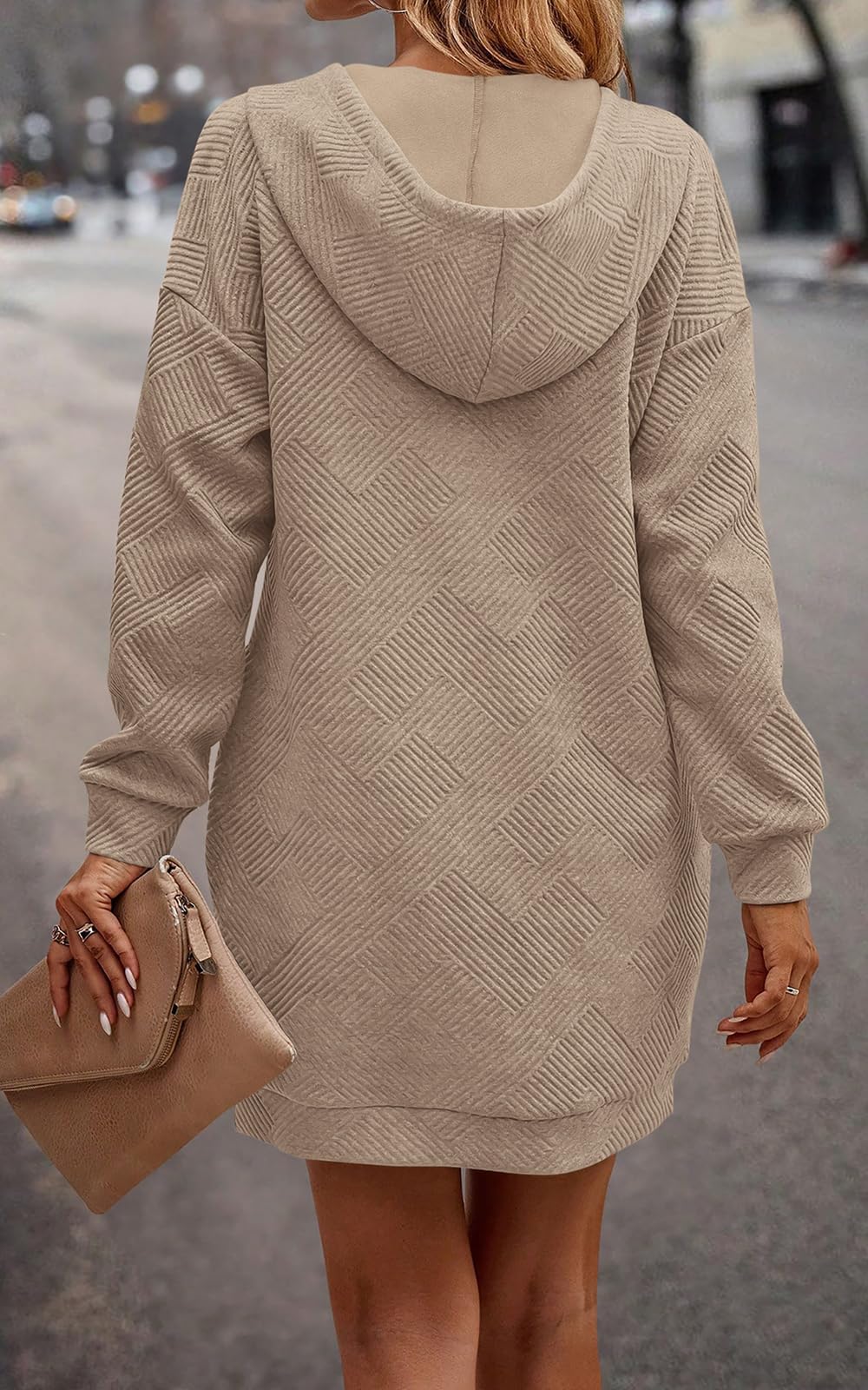 PRETTYGARDEN Womens Long Sleeve Hoodies Dress 2025 Fall Texture Button Oversized Sweatshirts Winter Dresses with pockets *  #sponsored