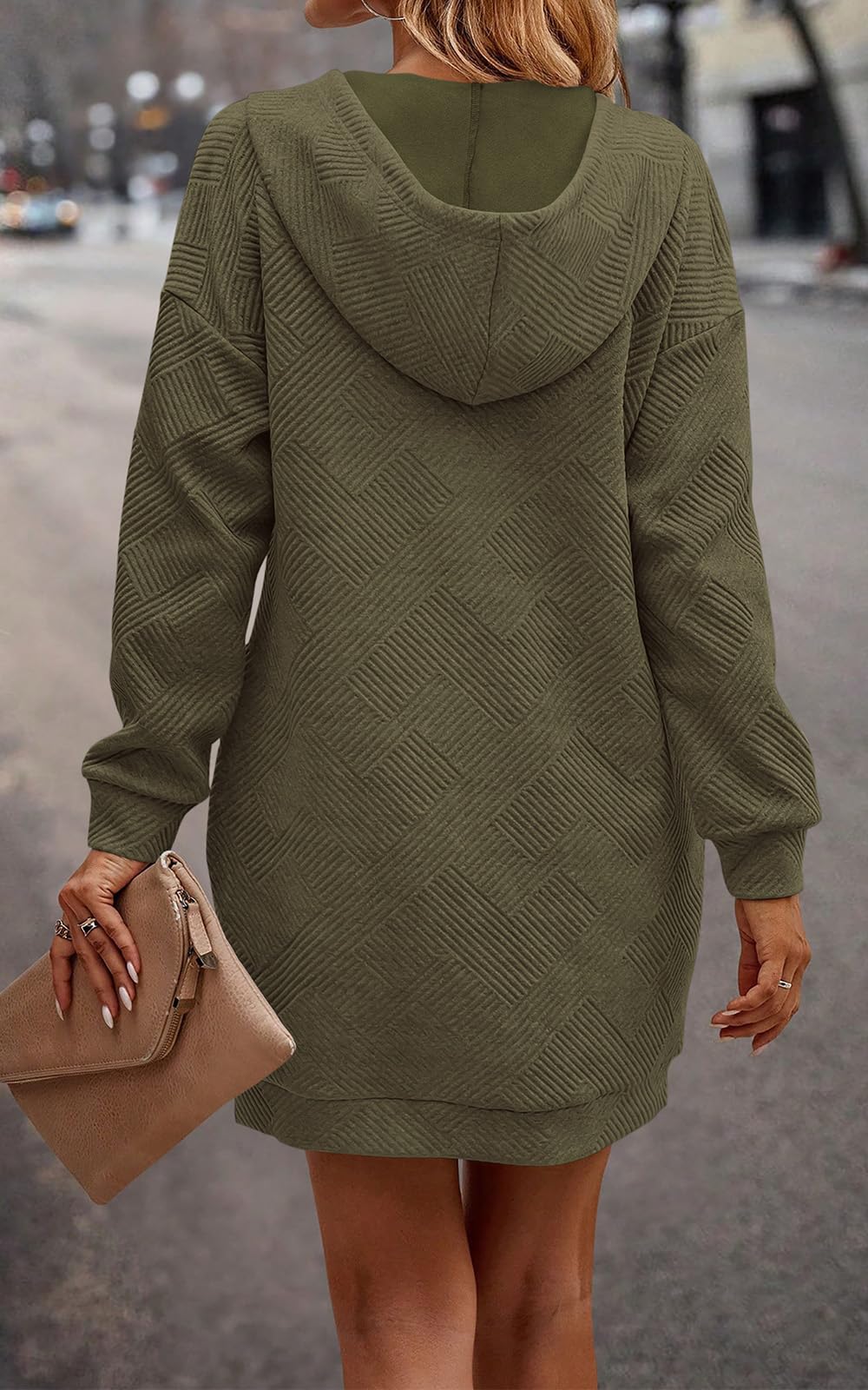 PRETTYGARDEN Womens Long Sleeve Hoodies Dress 2025 Fall Texture Button Oversized Sweatshirts Winter Dresses with pockets *  #sponsored