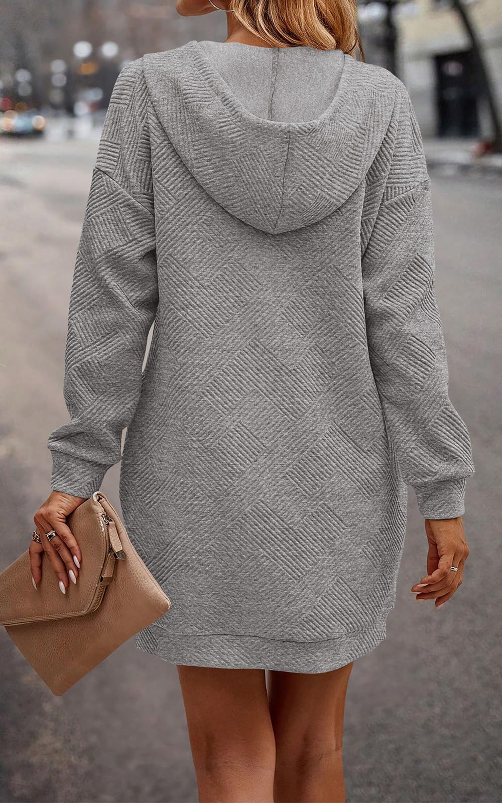 PRETTYGARDEN Womens Long Sleeve Hoodies Dress 2025 Fall Texture Button Oversized Sweatshirts Winter Dresses with pockets *  #sponsored