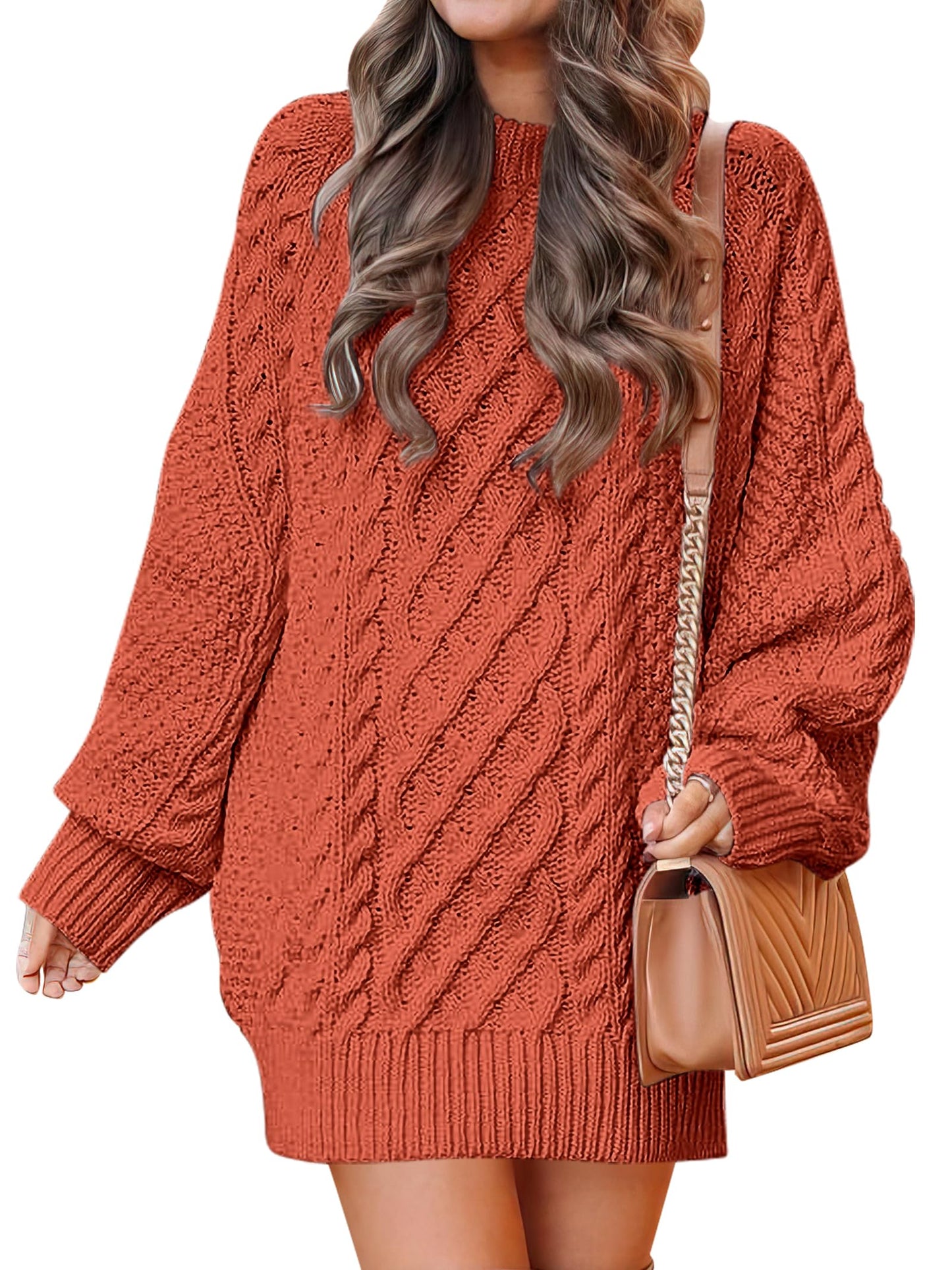 ANRABESS Womens Sweater Dress Oversized Cable Knit Chunky Long Sleeve Short Dresses 2025 Fall Outfits Vacation Winter Clothes *  #sponsored