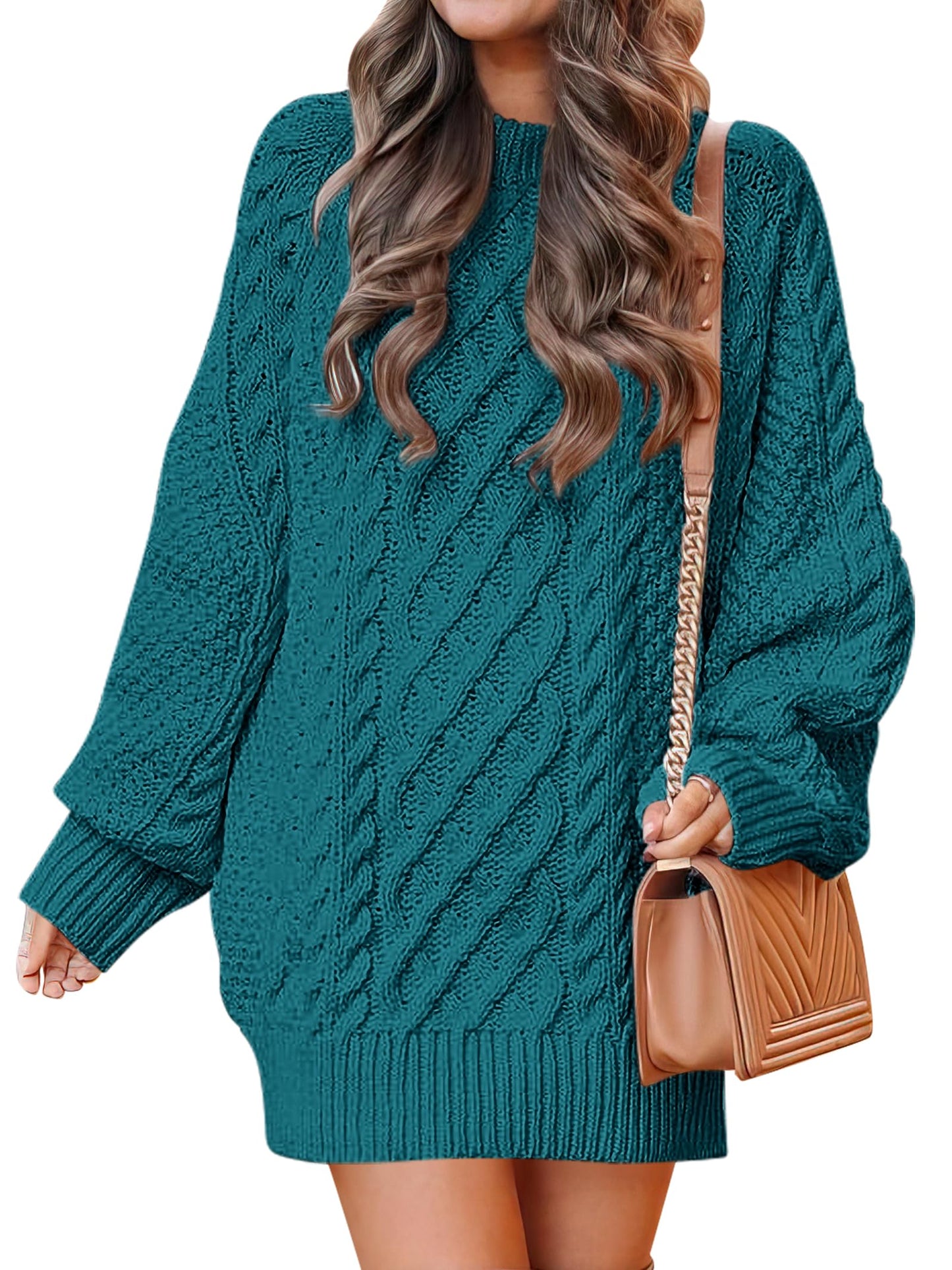 ANRABESS Womens Sweater Dress Oversized Cable Knit Chunky Long Sleeve Short Dresses 2025 Fall Outfits Vacation Winter Clothes *  #sponsored