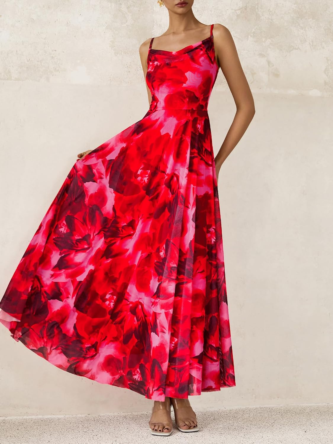 BTFBM Women Summer Floral Maxi Dresses Elegant Spaghetti Strap Dress Printed Party Dress Beach Long Dresses