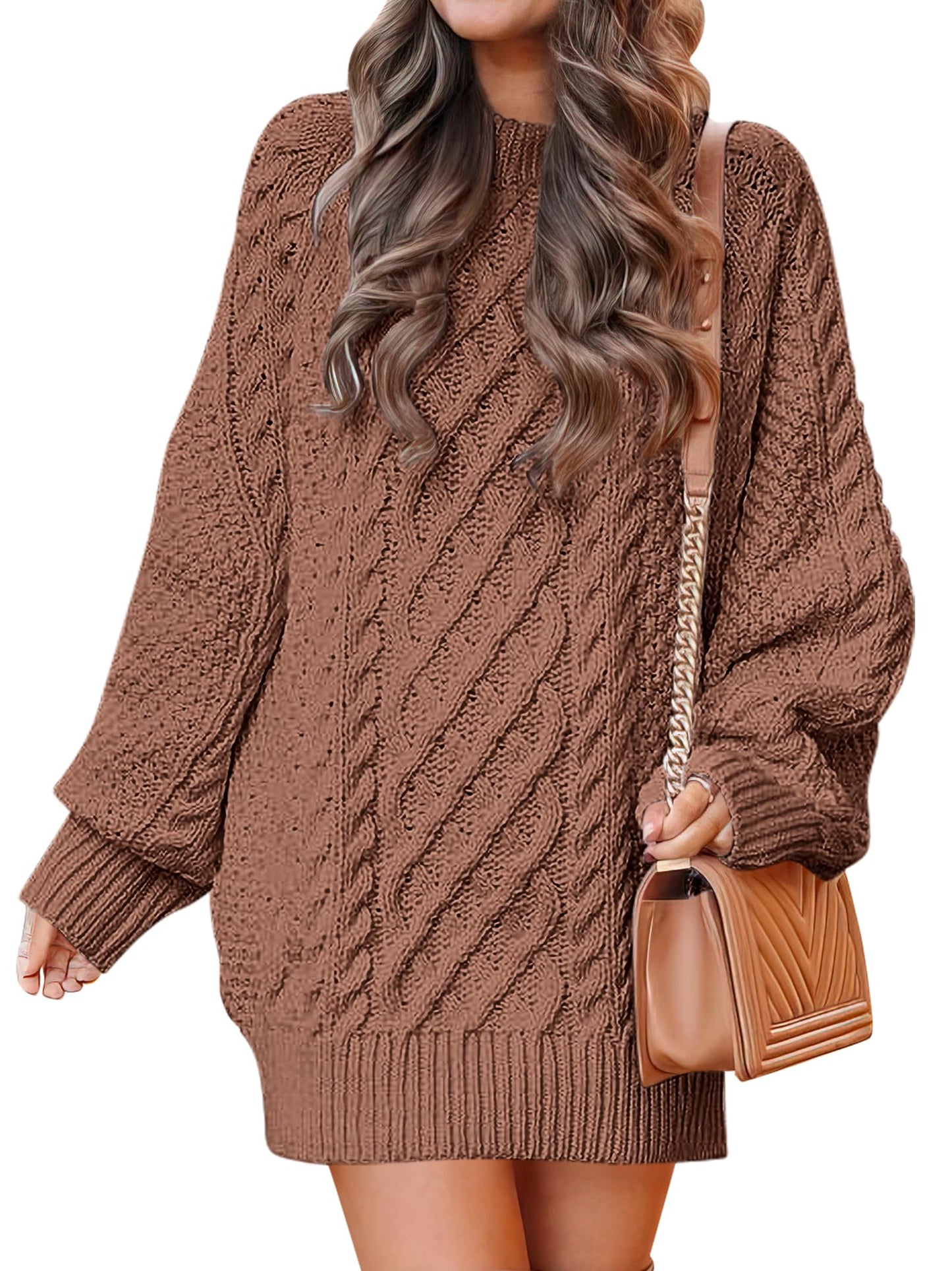 ANRABESS Womens Sweater Dress Oversized Cable Knit Chunky Long Sleeve Short Dresses 2025 Fall Outfits Vacation Winter Clothes *  #sponsored