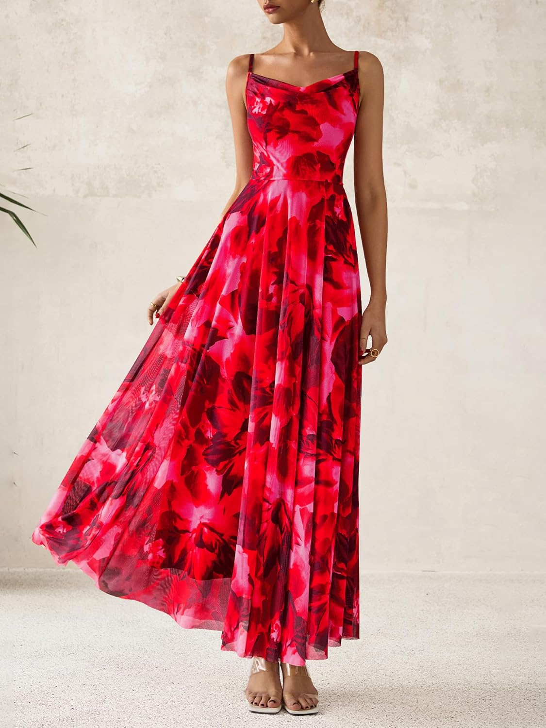 BTFBM Women Summer Floral Maxi Dresses Elegant Spaghetti Strap Dress Printed Party Dress Beach Long Dresses