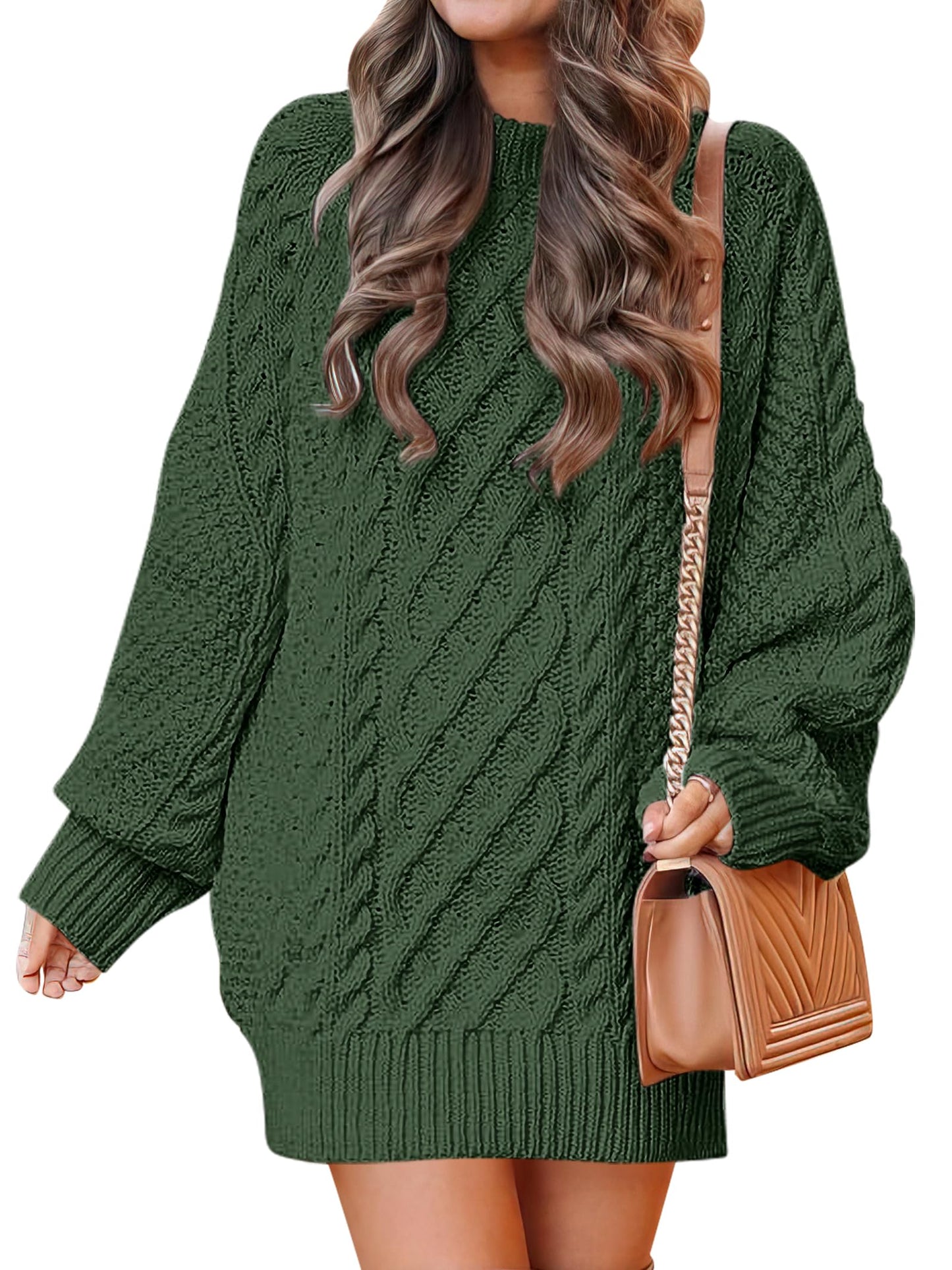 ANRABESS Womens Sweater Dress Oversized Cable Knit Chunky Long Sleeve Short Dresses 2025 Fall Outfits Vacation Winter Clothes *  #sponsored