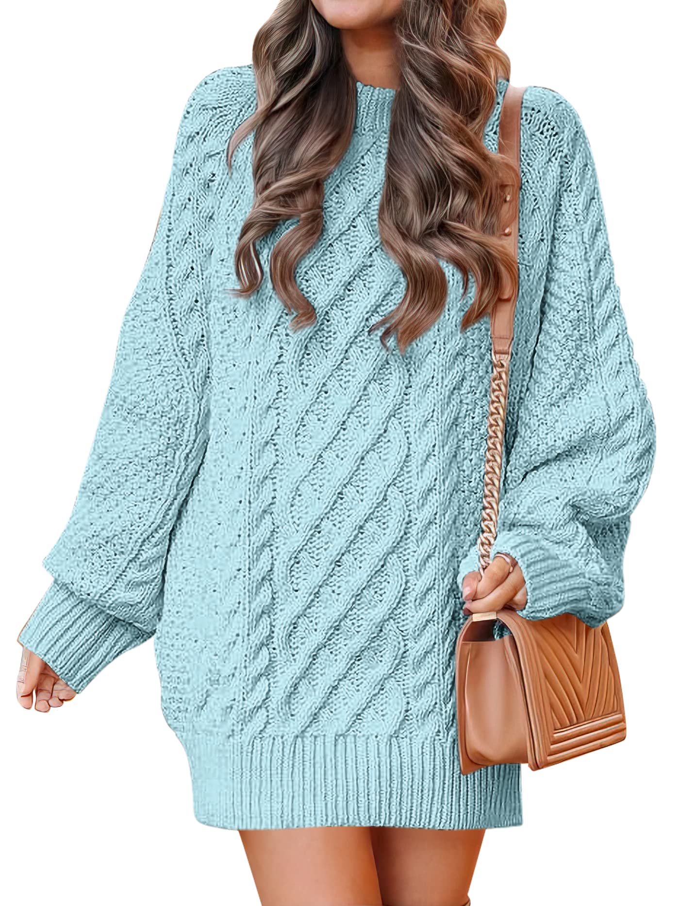 ANRABESS Womens Sweater Dress Oversized Cable Knit Chunky Long Sleeve Short Dresses 2025 Fall Outfits Vacation Winter Clothes *  #sponsored