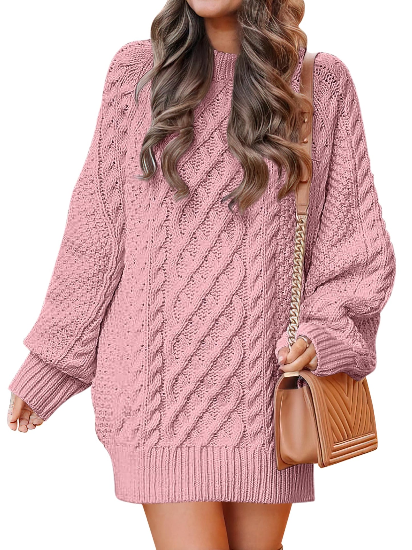 ANRABESS Womens Sweater Dress Oversized Cable Knit Chunky Long Sleeve Short Dresses 2025 Fall Outfits Vacation Winter Clothes *  #sponsored