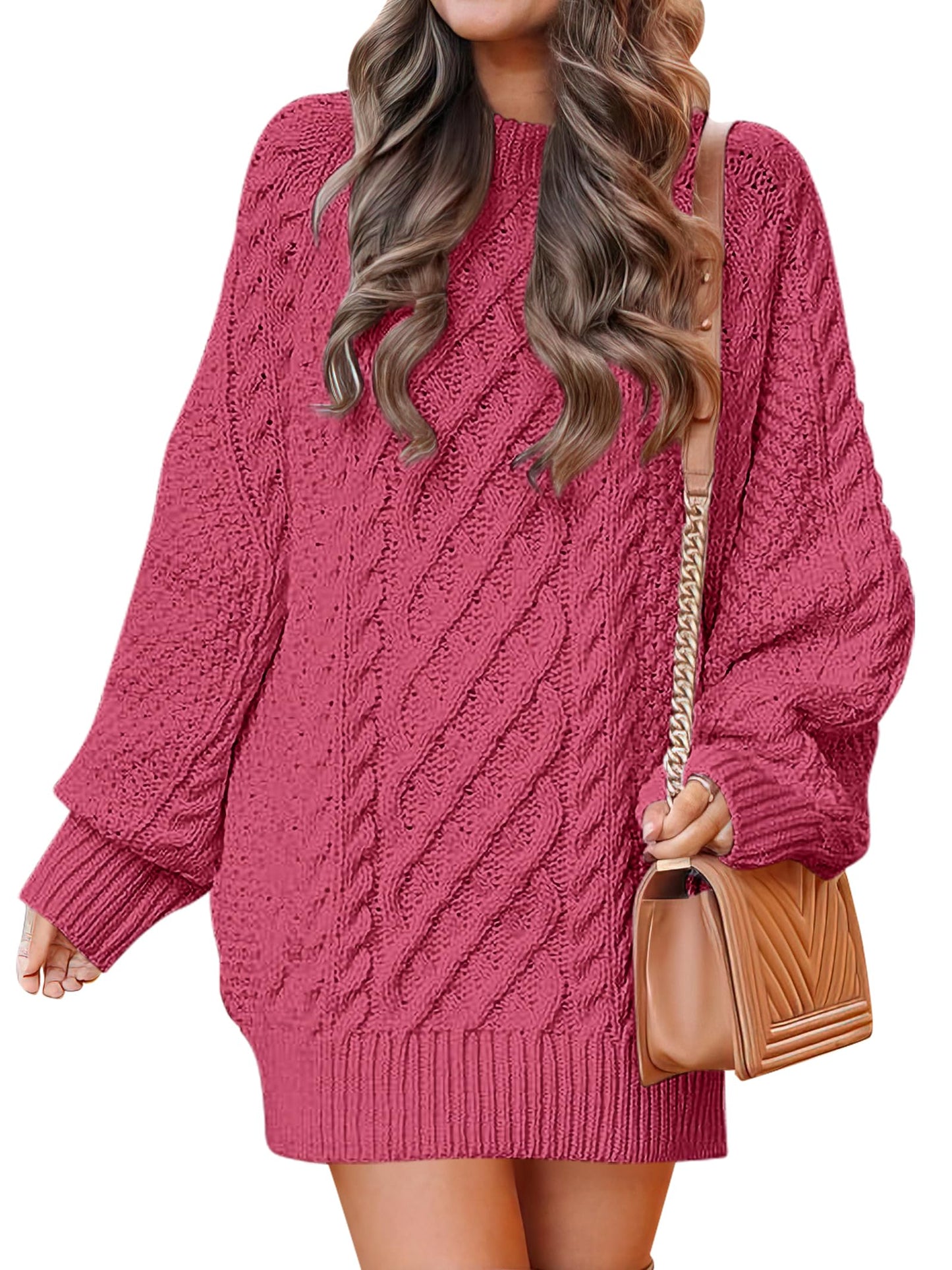 ANRABESS Womens Sweater Dress Oversized Cable Knit Chunky Long Sleeve Short Dresses 2025 Fall Outfits Vacation Winter Clothes *  #sponsored