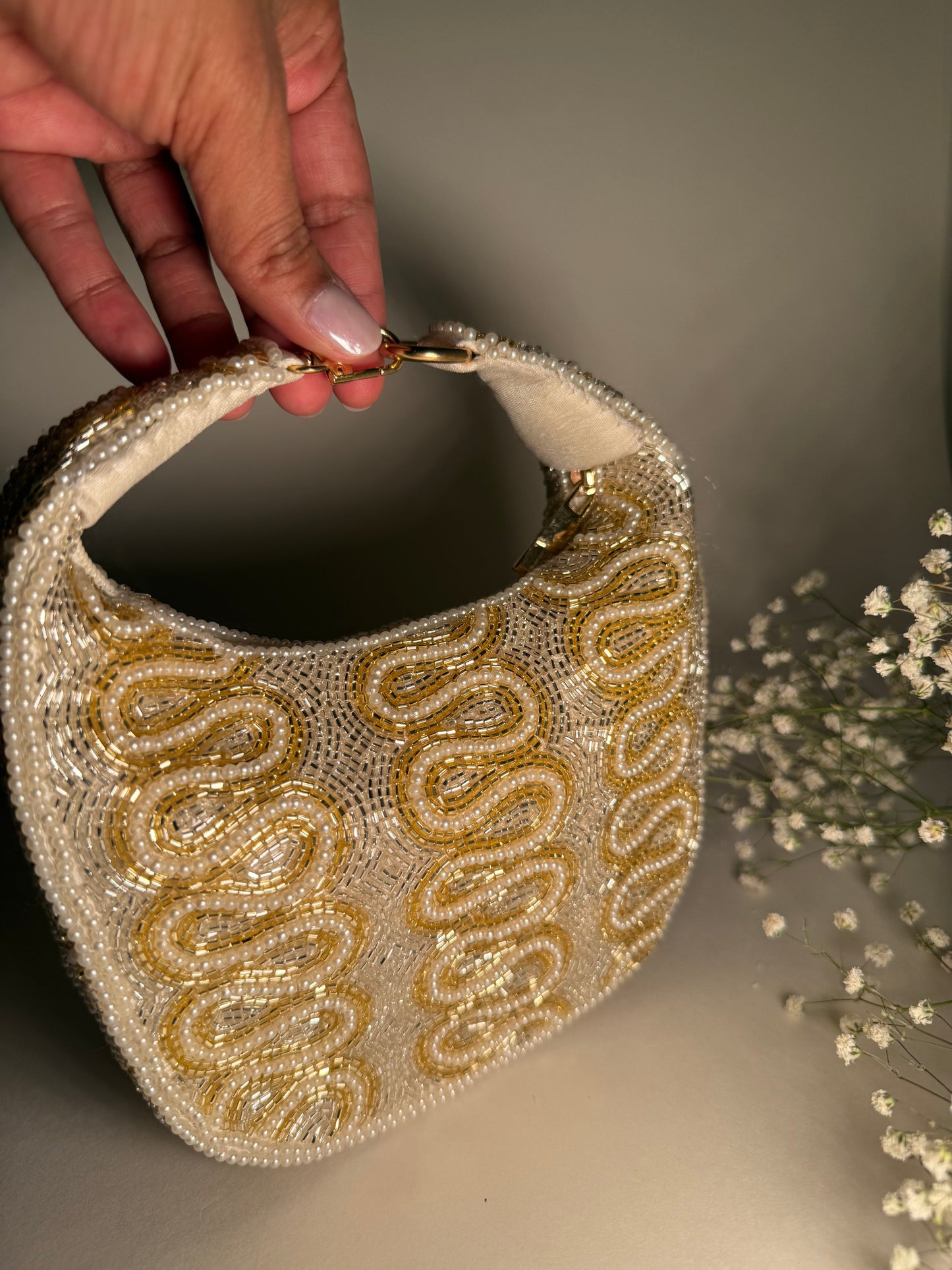 The Ivory Opulence Bag